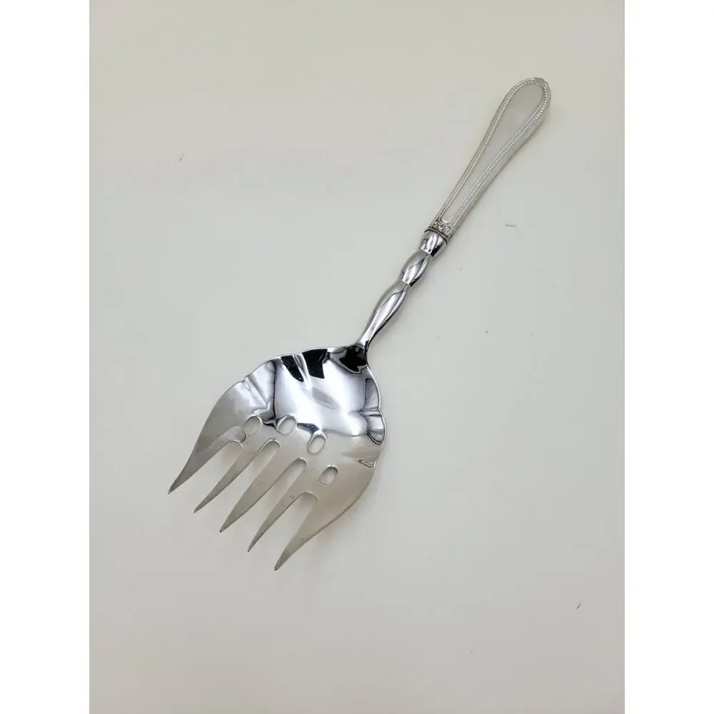Tuttle Triumph Sterling Silver Serving Fork Modern Neiman Marcus ORIGINAL BOX